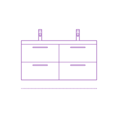 Fixtures Bathroom Vanity Ikea Godmorgon Odensvik Double Vanity 4 Drawers Handle Laser Cut Svg File, Free Vectors File